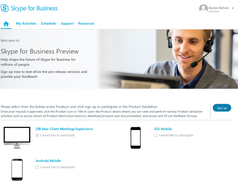 mac skype for business preview